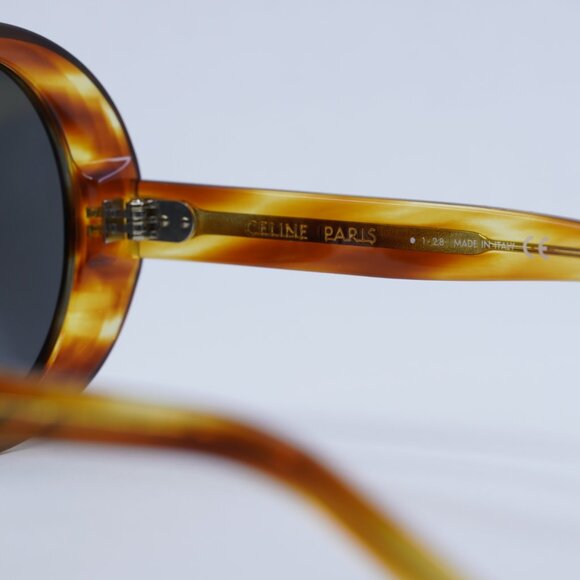 🕶️ New Celine CL40065F 56C Sunglasses - Shiny Havana Frame, Silver Lenses - Picture 8 of 10